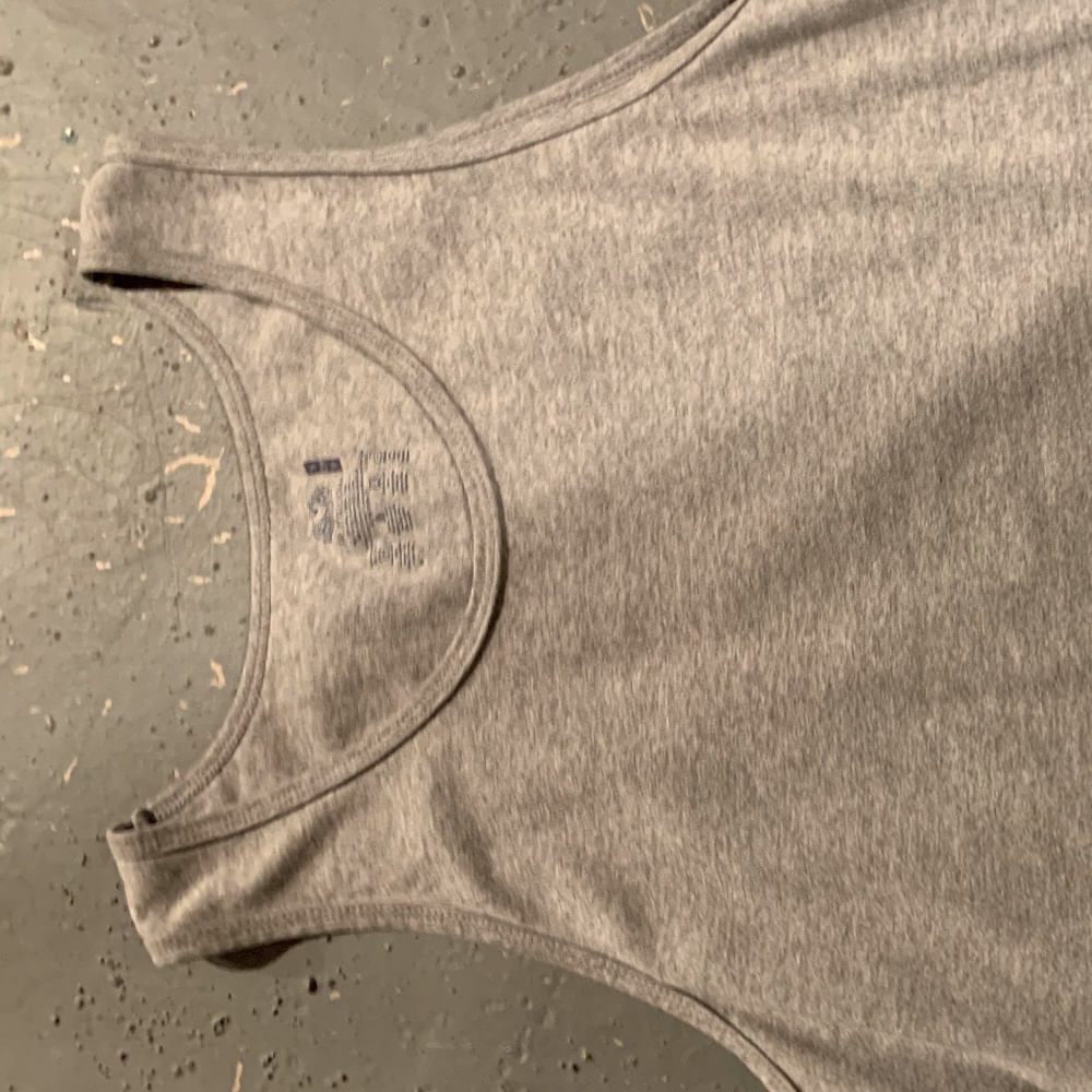 Gray Cotton Tank Top Wife Beater Underwear. Great for gym, work, running. - Picture 6 of 9